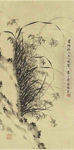 Orchids Qing Dynasty by Wu Huancai