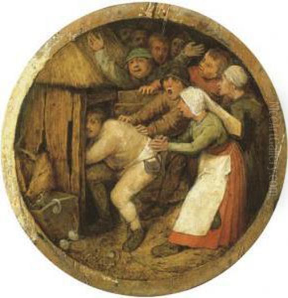 The Drunkard Pushed Into The Pigsty - view 1