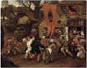 A Peasant Dance by Pieter The Elder Brueghel