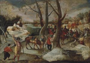 Winter Landscape With The Massacre Of The Innocents by Pieter The Younger Brueghel