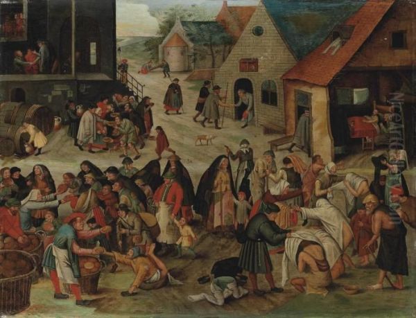 The Seven Acts Of Mercy by Pieter The Younger Brueghel
