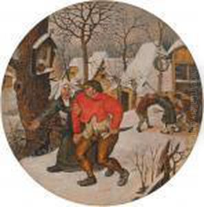 Winterlandschaft Mittrunkenbold by Pieter The Younger Brueghel