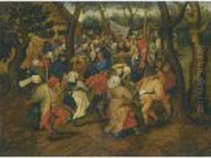 The Outdoor Wedding Feast by Pieter The Younger Brueghel