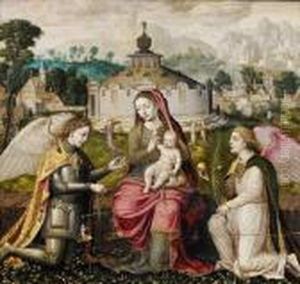 The Madonna And Child, With The Archangelsmichael And Gabriel (?) The Madonna And Child, With The Archangelsmichael And Gabriel (?)