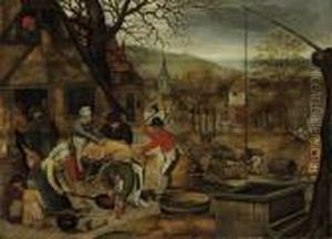 Autumn: An Allegory Of One Of The Four Seasons by Pieter The Younger Brueghel