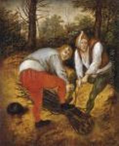 The Wood Cutters by Pieter The Younger Brueghel
