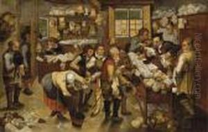 The Payment Of Tithes by Pieter The Younger Brueghel