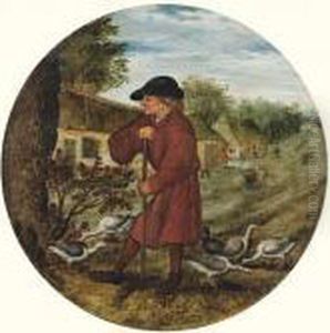The Goose Herder by Pieter The Younger Brueghel