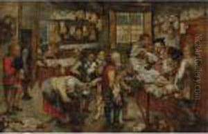 The Payment Of Tithes by Pieter The Younger Brueghel