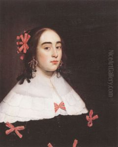 Portrait of a lady by Bartholomeus Van Der Helst