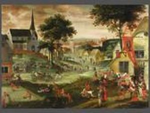Dorflandschaft Mit Einer Bauernkirmes by Pieter The Younger Brueghel