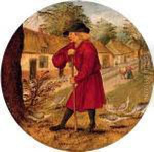 Proverb: 'everything Has A Reason' by Pieter The Younger Brueghel