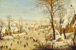 The Bird Trap. by Pieter The Younger Brueghel