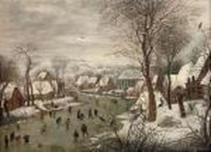 The Birdtrap by Pieter The Younger Brueghel