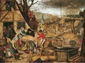 Autumn: An Allegory Of One Of The Four Seasons by Pieter The Younger Brueghel