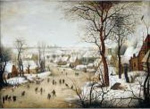 Winter Landscape With A Bird Trap by Pieter The Younger Brueghel
