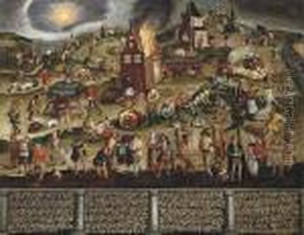 The Netherlandish Proverbs by Pieter The Younger Brueghel