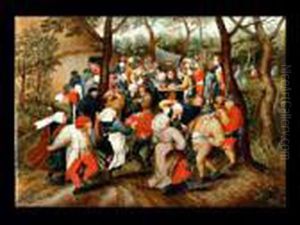 Der Hochzeitstanz Im Freien by Pieter The Younger Brueghel