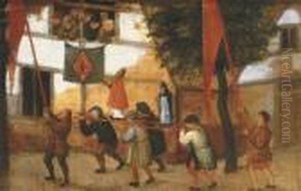 A Religious Procession In A Village: A Fragment - view 1