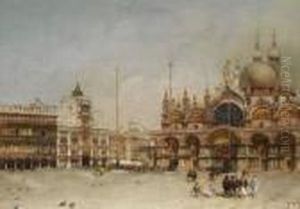 Der Markusplatz Von Venedig by Emanuele Brugnoli