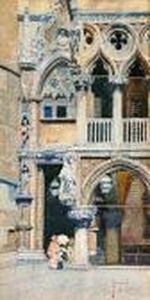 Die Porta Della Carta In Venedig
