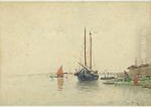 Barche Al Largo Di Venezia by Emanuele Brugnoli