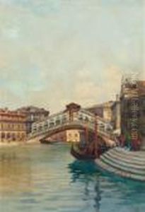 Ponte Di Rialto A Venezia by Emanuele Brugnoli