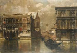Veduta Di Venezia Con Gondole