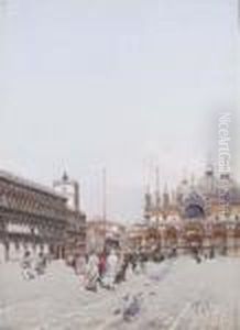 Venezia, Passeggio In Piazza San Marco by Emanuele Brugnoli
