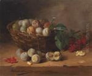 A Bowl Of Fruit With Greengages And Red Currant