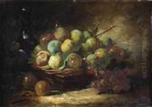 A Still Life With Green Plums And Grapes A Still Life With Green Plums And Grapes