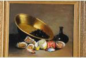 Nature Morte Au Citron Et Fruits De Mer by Alphonse de Neuville