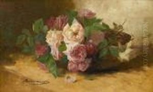 Tete De Roses by Alphonse de Neuville