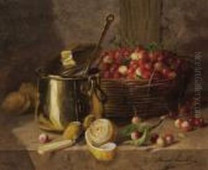 Nature Morte Aux Cerises by Alphonse de Neuville