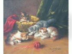 Les Quatre Chatons by Alphonse de Neuville