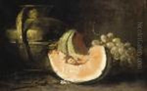 Grapes And A Melon; And A Lobster And A Copper Bowl