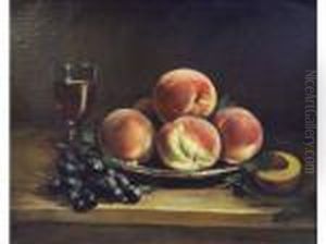 Peches Et Raisins by Alphonse de Neuville