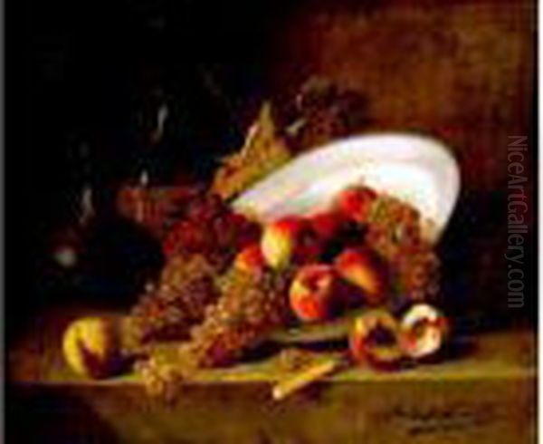Nature Morte Auxpeches Et Aux Raisins - view 1