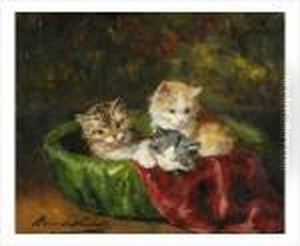 Le Repos Des Trois Chatons by Alphonse de Neuville
