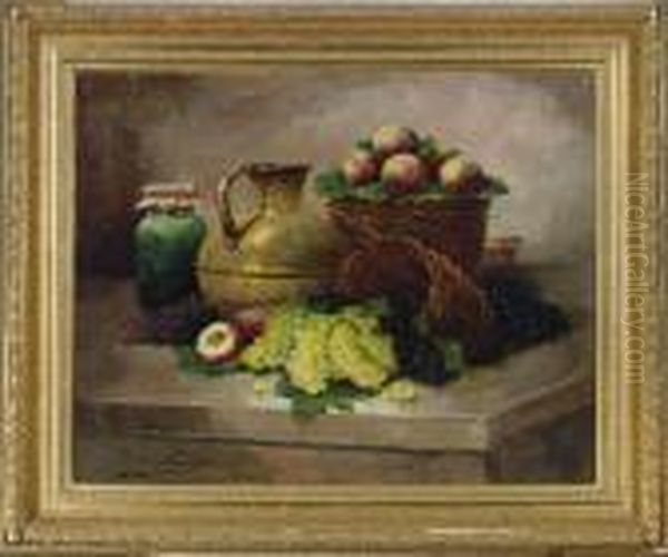 Still Life With Peaches And Grapes - view 1