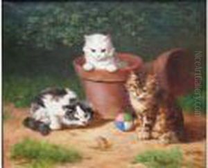 Les Chatons Et L Escargot by Alphonse de Neuville
