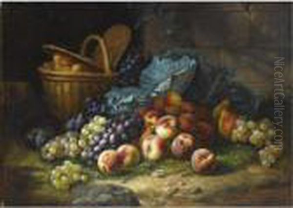 A Still Life With Peaches And Grapes - view 1