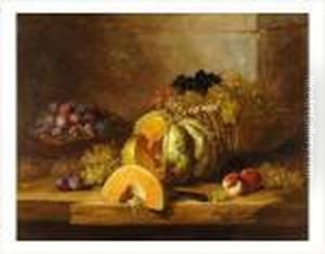 Nature Morte Aux Fruits D'automne by Alphonse de Neuville