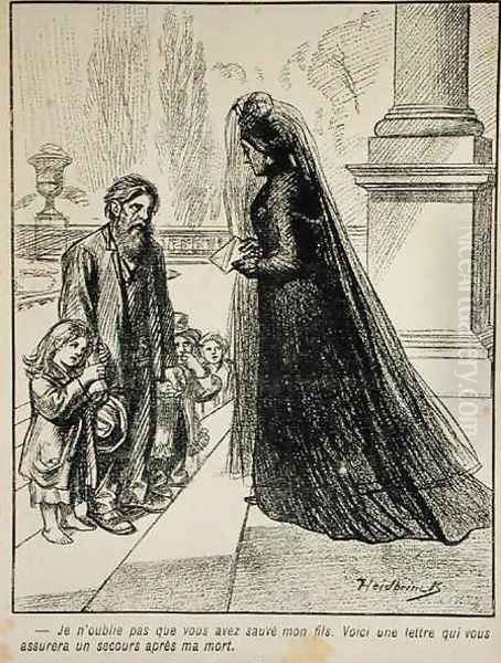 I will not forget that you saved my son Here is a letter insuring you will be taken care of after my death from lAssiette au Beurre - view 1