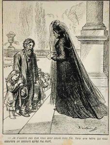 I will not forget that you saved my son Here is a letter insuring you will be taken care of after my death from lAssiette au Beurre by Heidbrinck, Oswald