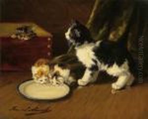 The Young Kittens by Alphonse de Neuville