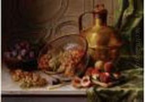 Nature Morte Aux Fruits by Alphonse de Neuville