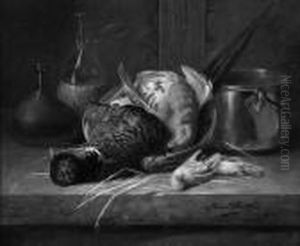 "jagdstillleben Mit Fasan". Sign. Ol Auf Lwd. 54 X 64,5 Cm.
Rahmen by Alphonse de Neuville