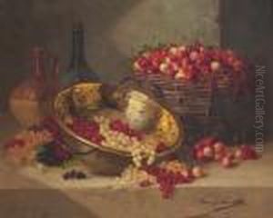 Panier De Cerises Et Bassine De Groseille by Alphonse de Neuville
