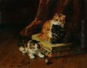 Kittens by Alphonse de Neuville